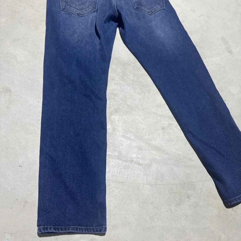 True Religion Geno Blue Denim Jeans Relaxed Slim Light Wash Men's SZ 34x32
